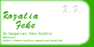 rozalia feke business card