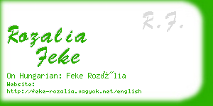 rozalia feke business card